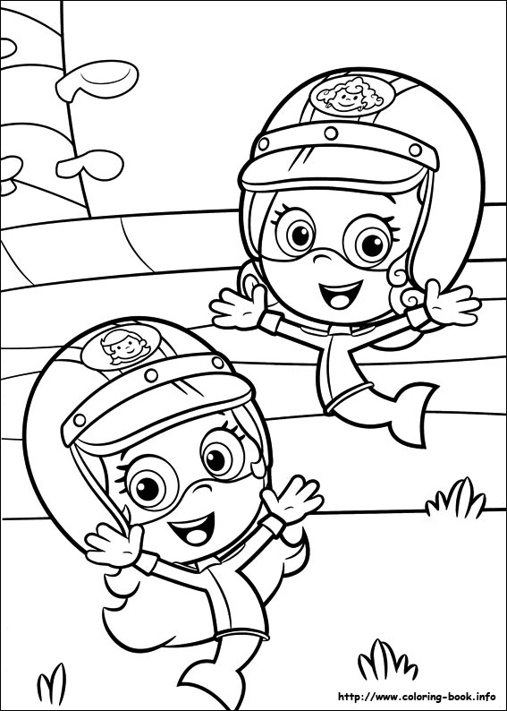 Plansa de colorat cu Bubble Guppies 57 58
